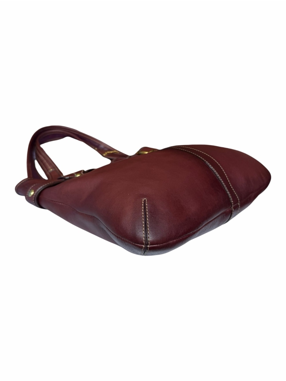 Coach Legacy Ergo 75th Anniversary Leather Shoulder Bag Plum Brown Leather Hobo - Picture 7 of 14